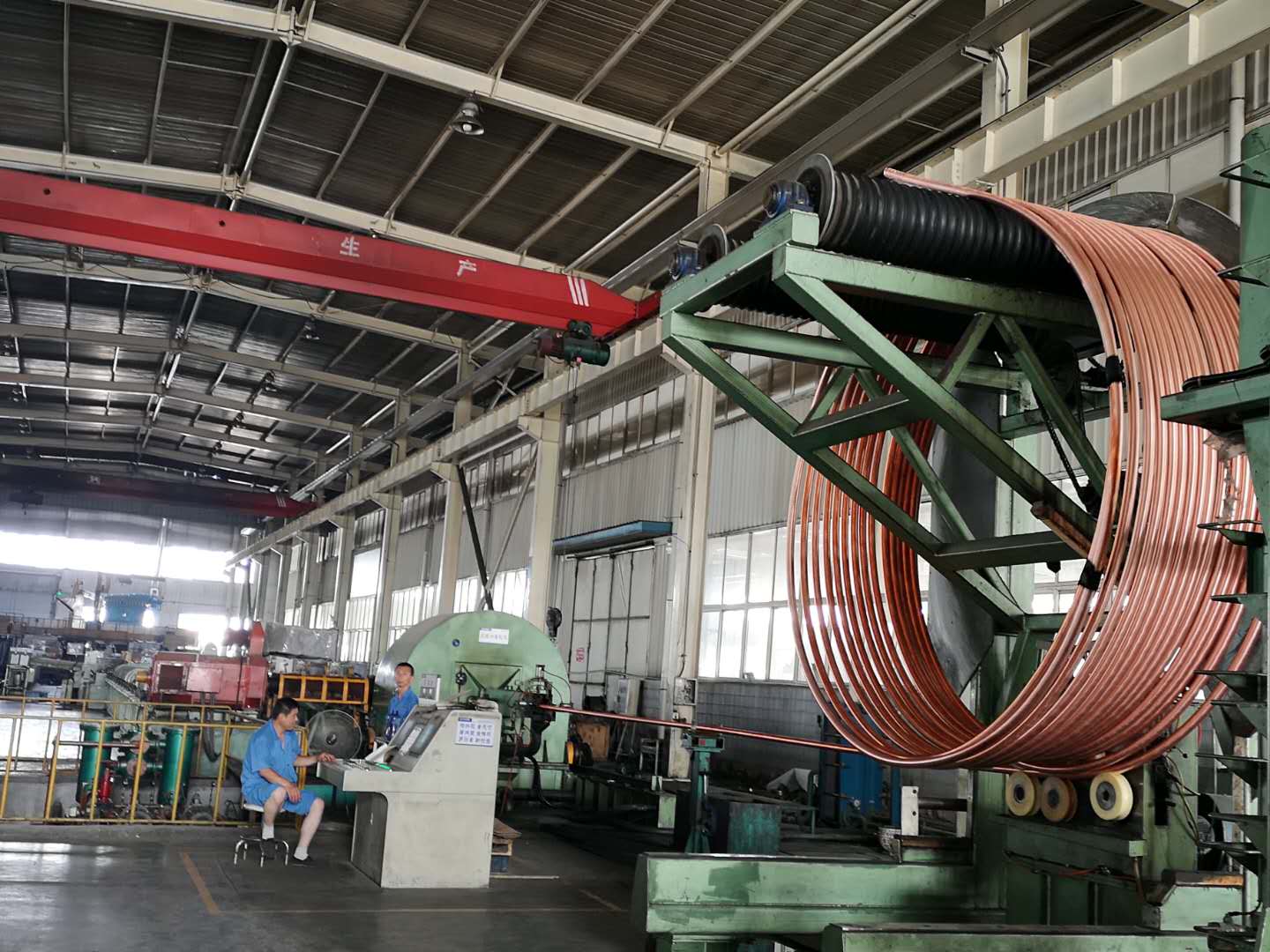 铜管生产现场-连铸连轧机